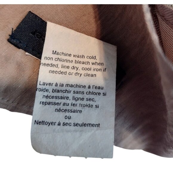 Left of Center Anthropologie Linen Blend Pleated Full Skirt Size 4 Career USA - Picture 5 of 5